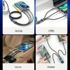 Dây sạc tự ngắt 3 trong 1 100W 6A - Micro USB, Type C, sạc nhanh, giá 20.500₫ 4