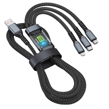 Dây sạc tự ngắt 3 trong 1 100W 6A - Micro USB, Type C, sạc nhanh, giá 20.500₫ 10