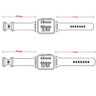 Dây silicon chống bám bẩn iWatch đa kích thước 38-49mm HUSA - Giá chỉ 27.999₫