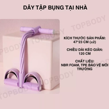 Dây tập bụng DAKEO TOPBODY 4-6 ống cao su đàn hồi, kháng lực mạnh, tập tại nhà - 52.500 VND 5 Dây tập bụng DAKEO TOPBODY 4-6 ống cao su đàn hồi, kháng lực mạnh, tập tại nhà - 52.500 VND 5