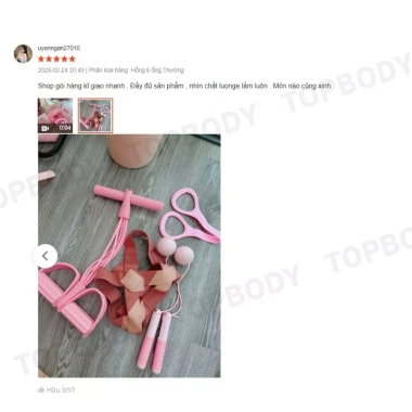 Dây tập bụng DAKEO TOPBODY 4-6 ống cao su đàn hồi, kháng lực mạnh, tập tại nhà - 52.500 VND