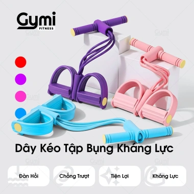 Dây tập bụng đàn hồi kháng lực 4 và 6 ống cao su - tập tại nhà chỉ 49.000đ giảm 9.800đ 2