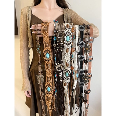 Dây thắt lưng Bohemian Retro nữ Hàn Quốc - phong cách mới, giảm còn 44.308₫