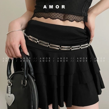 Dây thắt lưng bướm kim loại bạc phong cách boho cổ điển cho nữ đi váy - nhẹ 3