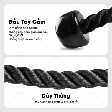 Dây Thừng Kéo Tập Cơ Tay & Bụng - Giá 140.000đ, Tăng Sức Mạnh, Đỡ Đánh Đầu, Đánh Giá Tốt