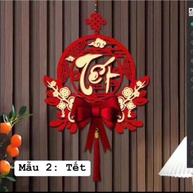 Dây treo chữ May Mắn đỏ - Trang trí nhà cửa Tết, giá ưu đãi 28.800₫ (giảm từ 36.864₫)