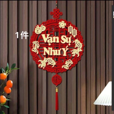 Dây treo chữ May Mắn đỏ - Trang trí nhà cửa Tết, giá ưu đãi 28.800₫ (giảm từ 36.864₫)