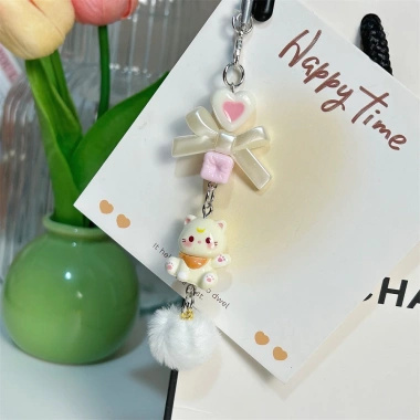 Dây treo điện thoại hình mèo vẫy tay siêu dễ thương – nhiều màu, chỉ 24.500₫