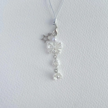 Dây treo móc khóa điện thoại mix hoa và charm nơ giảm giá 20k siêu xinh 7