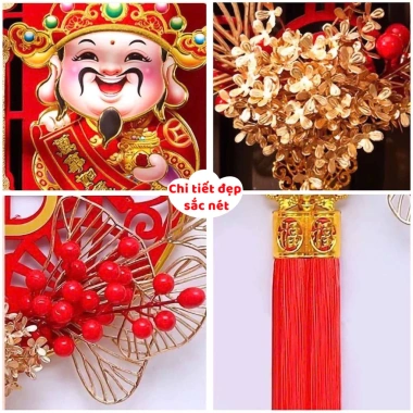 Dây treo Thần Tài may mắn - Trang trí Tết Nguyên Đán 2.026, chúc mừng năm mới, giá ưu đãi 32.000₫ 5