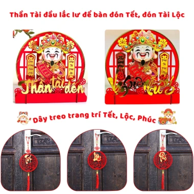 Dây treo Thần Tài may mắn - Trang trí Tết Nguyên Đán 2.026, chúc mừng năm mới, giá ưu đãi 32.000₫ 8