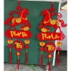 Dây treo Trang trí Tết 2.026 Hình con ngựa Liễn nhung đỏ - Phát tài, phát lộc, đón năm Bính Ngọ, chỉ 60.000₫ 2