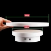 Đế bàn xoay 360 độ livestream, trưng bày sản phẩm 2 kích thước 14cm-20cm trắng, kèm dây sạc giảm giá 4