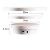 Đế bàn xoay 360 độ livestream, trưng bày sản phẩm 2 kích thước 14cm-20cm trắng, kèm dây sạc giảm giá 5
