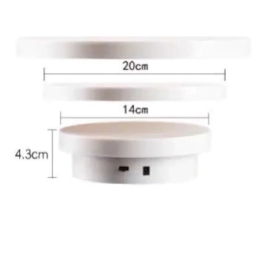 Đế bàn xoay 360 độ livestream, trưng bày sản phẩm 2 kích thước 14cm-20cm trắng, kèm dây sạc giảm giá 5 Đế bàn xoay 360 độ livestream, trưng bày sản phẩm 2 kích thước 14cm-20cm trắng, kèm dây sạc giảm giá 5