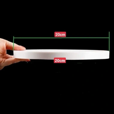 Đế bàn xoay 360 độ livestream, trưng bày sản phẩm 2 kích thước 14cm-20cm trắng, kèm dây sạc giảm giá