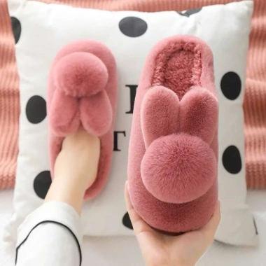 Dé Bông Nỉ Tai Thỏ Đi Trong Nhà - Set Cặp Đôi Siêu Hot, Giá Chỉ 85.000₫ 7