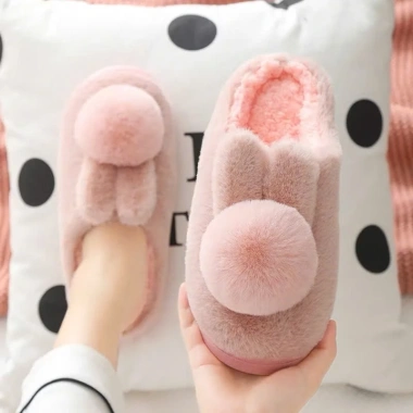 Dé Bông Nỉ Tai Thỏ Đi Trong Nhà - Set Cặp Đôi Siêu Hot, Giá Chỉ 85.000₫ 8