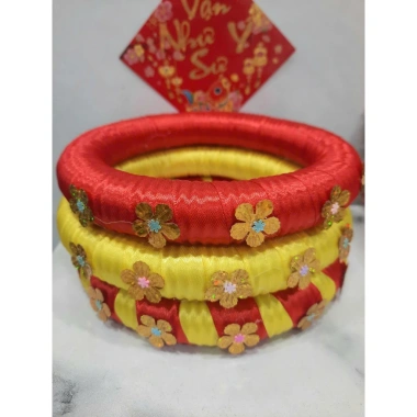 Đế chưng dưa hấu 17cm đính hoa mai kim sa - Hàng đẹp, giảm giá 22% chỉ 12.999₫