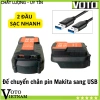 Đế chuyển chân pin Makita sang USB sạc dự phòng 2 đầu sạc nhanh, tiện lợi, tiết kiệm thời gian
