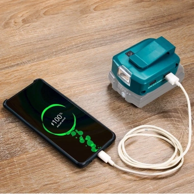 Đế chuyển pin Makita thành sạc dự phòng 2 cổng USB 5V2.1Ah, DC12V, đèn LED 3 chế độ – Giá 278.000₫ 8