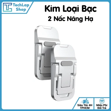 Đế Kê Laptop Dán Lưng Bền Hợp Kim Kẽm - Chân Đỡ Mini Gấp Gọn Di Động Cho MacBook