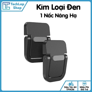 Đế Kê Laptop Dán Lưng Bền Hợp Kim Kẽm - Chân Đỡ Mini Gấp Gọn Di Động Cho MacBook