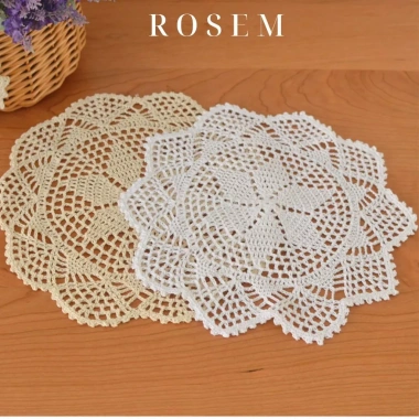 Đế lót bình hoa ren cotton 25cm - Miếng lót lọ hoa, phụ kiện chụp ảnh, giá 35k