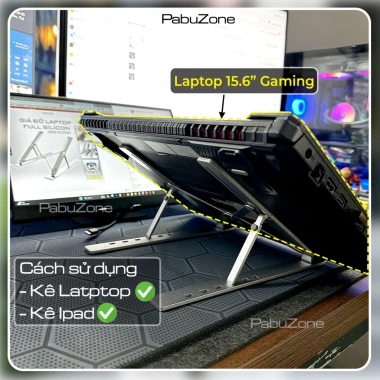 Đế tản nhiệt & giá đỡ laptop hợp kim nhôm gấp gọn, chỉnh độ cao, phù hợp MacBook 16 inch - 83.938 VND 6