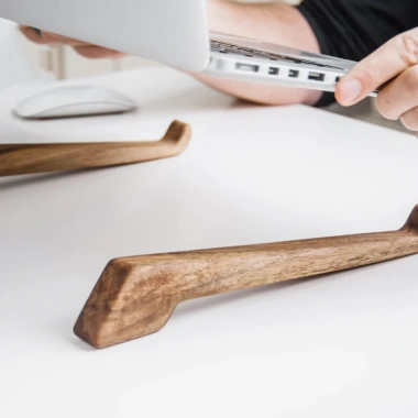 Đế tản nhiệt laptop gỗ tự nhiên cao cấp – Giá đỡ đa năng decor bàn học, chỉ 78.000đ 5