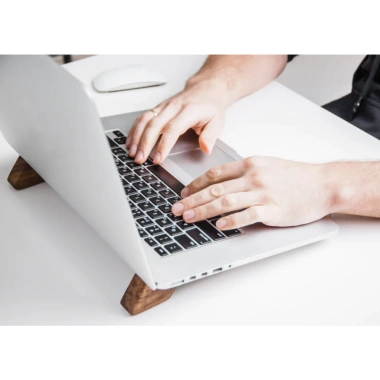 Đế tản nhiệt laptop gỗ tự nhiên cao cấp – Giá đỡ đa năng decor bàn học, chỉ 78.000đ 9