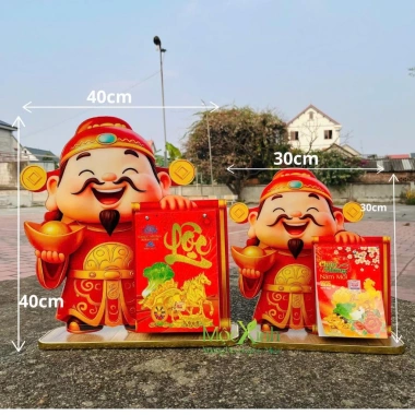 Đế vàng sang trọng - Lịch để bàn Thần Tài Bính Ngọ 2.026 và bloc 365 ngày, viền vàng 13mm, lịch tráng, giá ưu đãi 145.000 VND 2