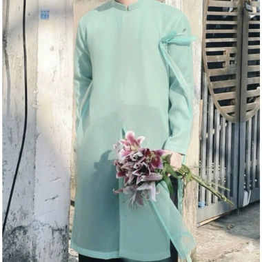 Deal Mở Bán 2.026 Áo Dài Nam Cách Tân 2 Lớp, Quạt Tặng, Chất Tơ Ánh, Giá 420.750 VNĐ 6