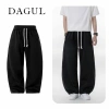 Deal mở bán quần nỉ 2 da rộng ống cong DAGUL nam nữ, dây thừng cách điệu, mềm mịn không bai xù - chỉ 109k 4