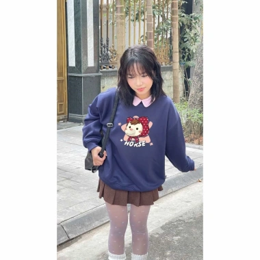 [DEAL TẾT 2.026] Áo Sweater Nỉ Lông Cáo BOPEPPY Unisex Mã Chú Ngựa Cute BP87 – Lót Nhung Mềm Mại, Dày Dặn, 149k 3