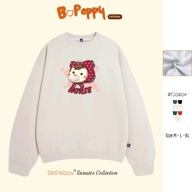 [DEAL TẾT 2.026] Áo Sweater Nỉ Lông Cáo BOPEPPY Unisex Mã Chú Ngựa Cute BP87 – Lót Nhung Mềm Mại, Dày Dặn, 149k 7