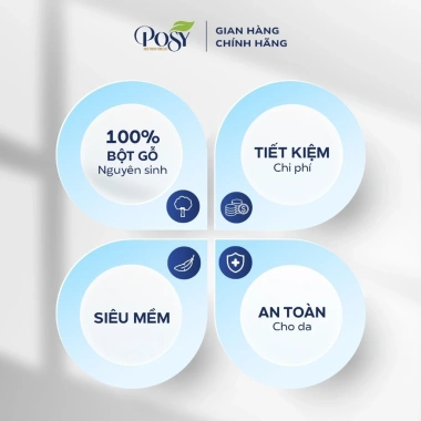 Deal Tiết Kiệm Thùng 3 Bịch Giấy Ăn POSY 1kg 2 Lớp Siêu Dai Thấm Hút Tốt An Toàn Da Chỉ 139.000₫