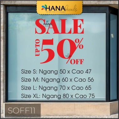 Decal Chữ SALE Cỡ To Trang Trí Kính - Đề Can Tùy Chỉnh SOFF11 Hana Decals 9 Decal Chữ SALE Cỡ To Trang Trí Kính - Đề Can Tùy Chỉnh SOFF11 Hana Decals 9