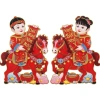 Decal dán cửa Cô Cậu Tiên Nữ - Trang trí Tết Bính Ngọ 2.026, tài lộc may mắn