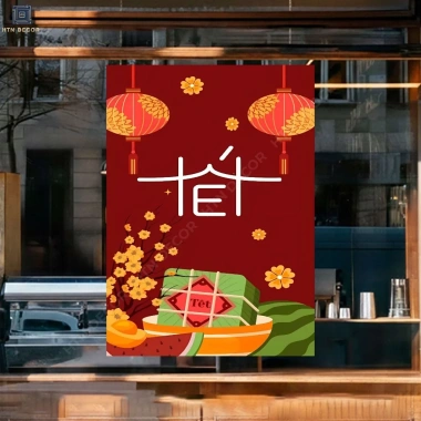 Decal Dán Kính Happy New Year 2.026 - Trang Trí Tết Bính Ngọ, Giá ưu đãi 75.000
