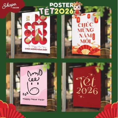 Decal Dán Kính Poster Tết Năm Mới 2.026 - Ảnh Thật Chống Nước Dễ Dán Giá 133k 3