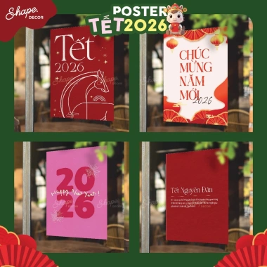 Decal Dán Kính Poster Tết Năm Mới 2.026 - Ảnh Thật Chống Nước Dễ Dán Giá 133k 4