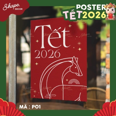 Decal Dán Kính Poster Tết Năm Mới 2.026 - Ảnh Thật Chống Nước Dễ Dán Giá 133k 5