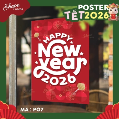 Decal Dán Kính Poster Tết Năm Mới 2.026 - Ảnh Thật Chống Nước Dễ Dán Giá 133k 8