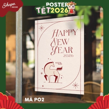 Decal Dán Kính Poster Tết Năm Mới 2.026 - Ảnh Thật Chống Nước Dễ Dán Giá 133k 10