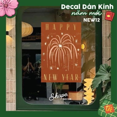 Decal dán kính Tết 2.026 Bính Ngọ - Tranh dán kính đẹp, dễ dán, giảm giá 133k