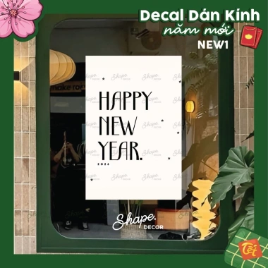 Decal dán kính Tết 2.026 Bính Ngọ - Tranh dán kính đẹp, dễ dán, giảm giá 133k