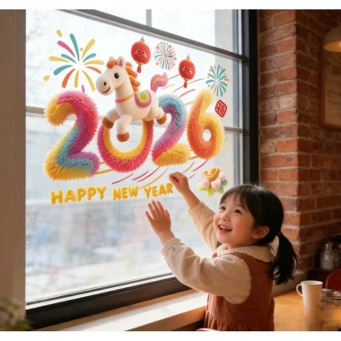 Decal Dán Kính Tết Happy New Year 2.026 Trang Trí Đẹp Bính Ngọ Giá 50.000 VND 5