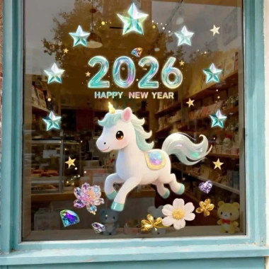 Decal Dán Kính Tết Happy New Year 2.026 Trang Trí Đẹp Bính Ngọ Giá 50.000 VND 6