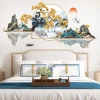 Decal dán tường sơn thuỷ núi khung tròn - Trang trí phòng khách sang trọng, giá 59.000₫ (giảm từ 72.570₫) 3